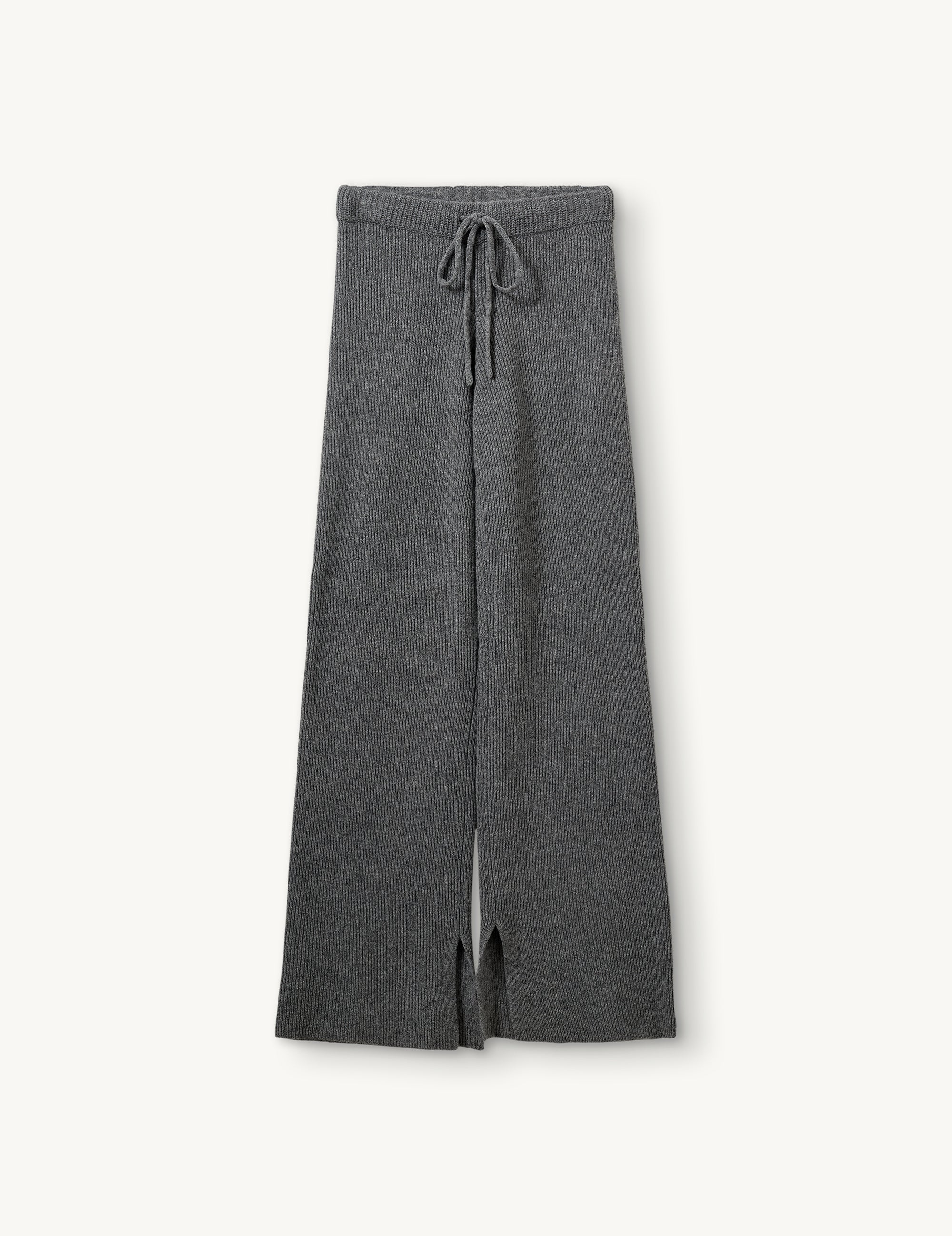 Carmen Rib Pants Grey Melange