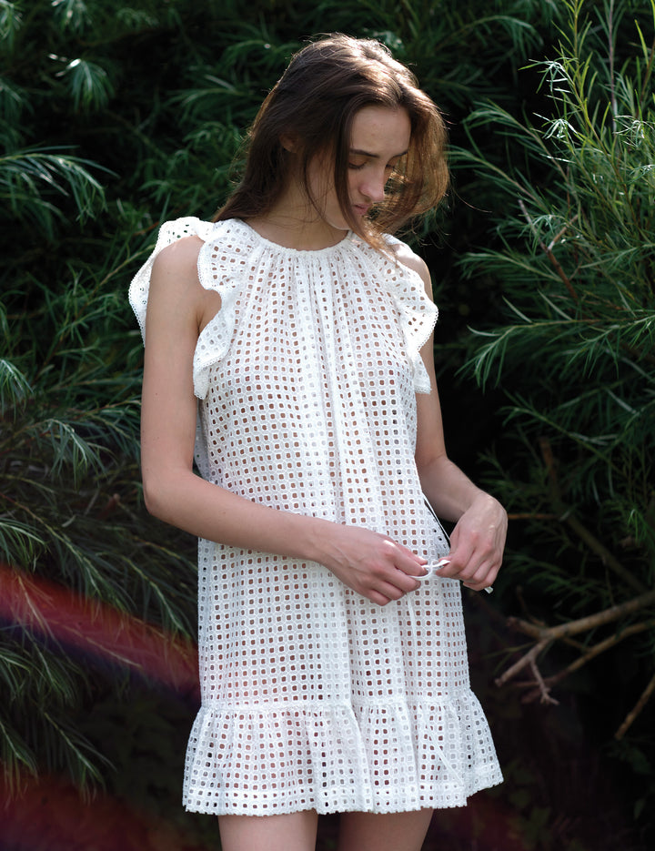 Grace Short Dress Cream 32 / Cream