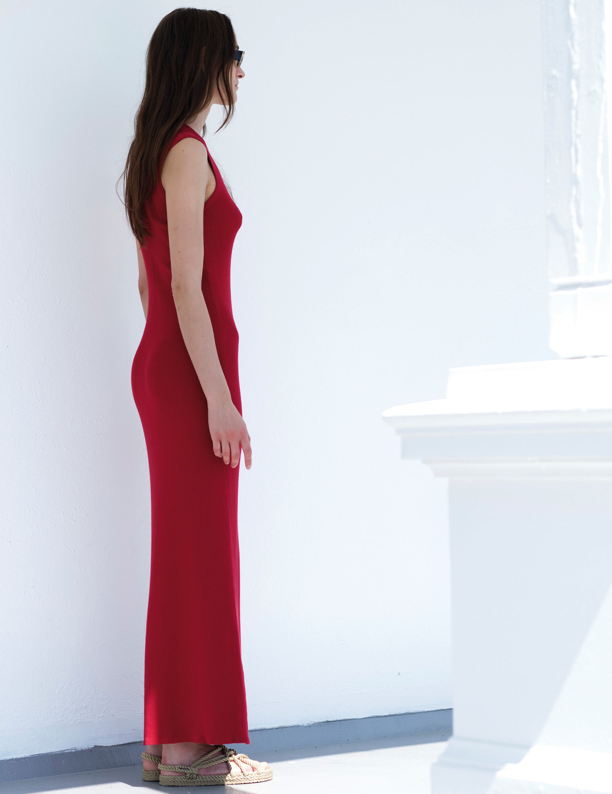 Taliana Rib Gown Red XXS / Red