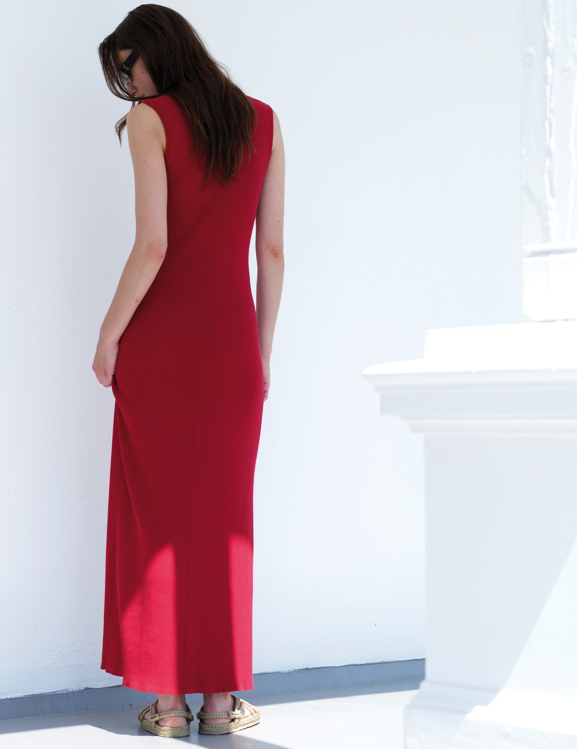 Taliana Rib Gown Red XXS / Red