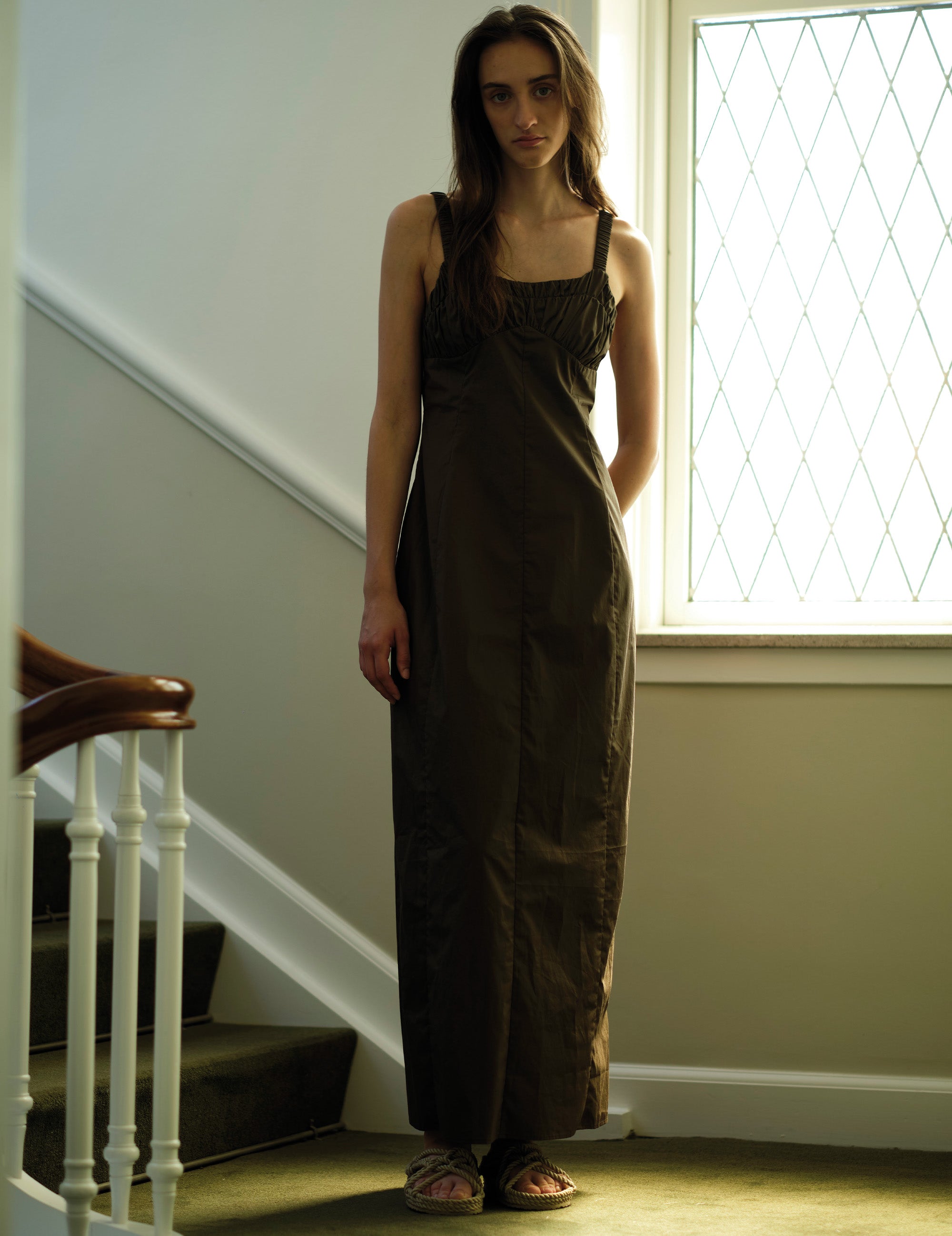 Claire Shoulder Gown Olive 32 / Olive