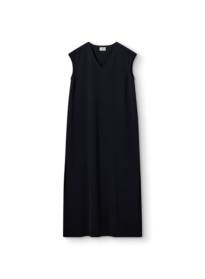 Cazandra Boxy V-Neck Dress Navy