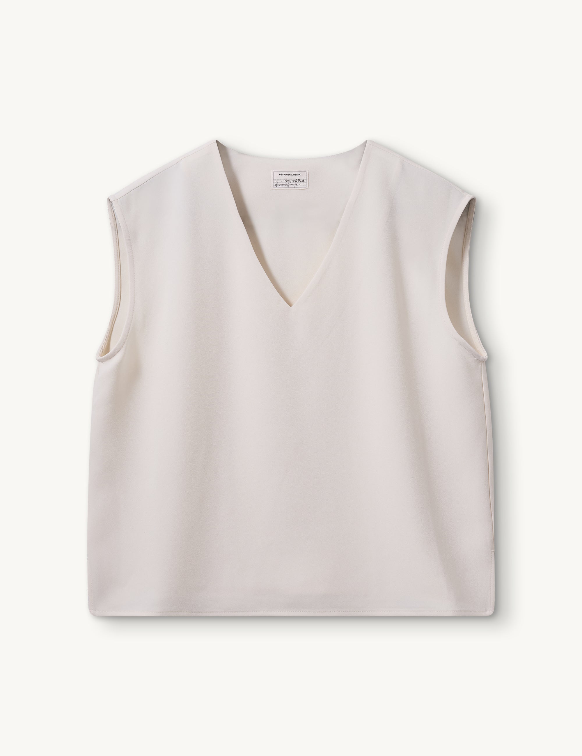 Cazandra Boxy V-Neck Cream