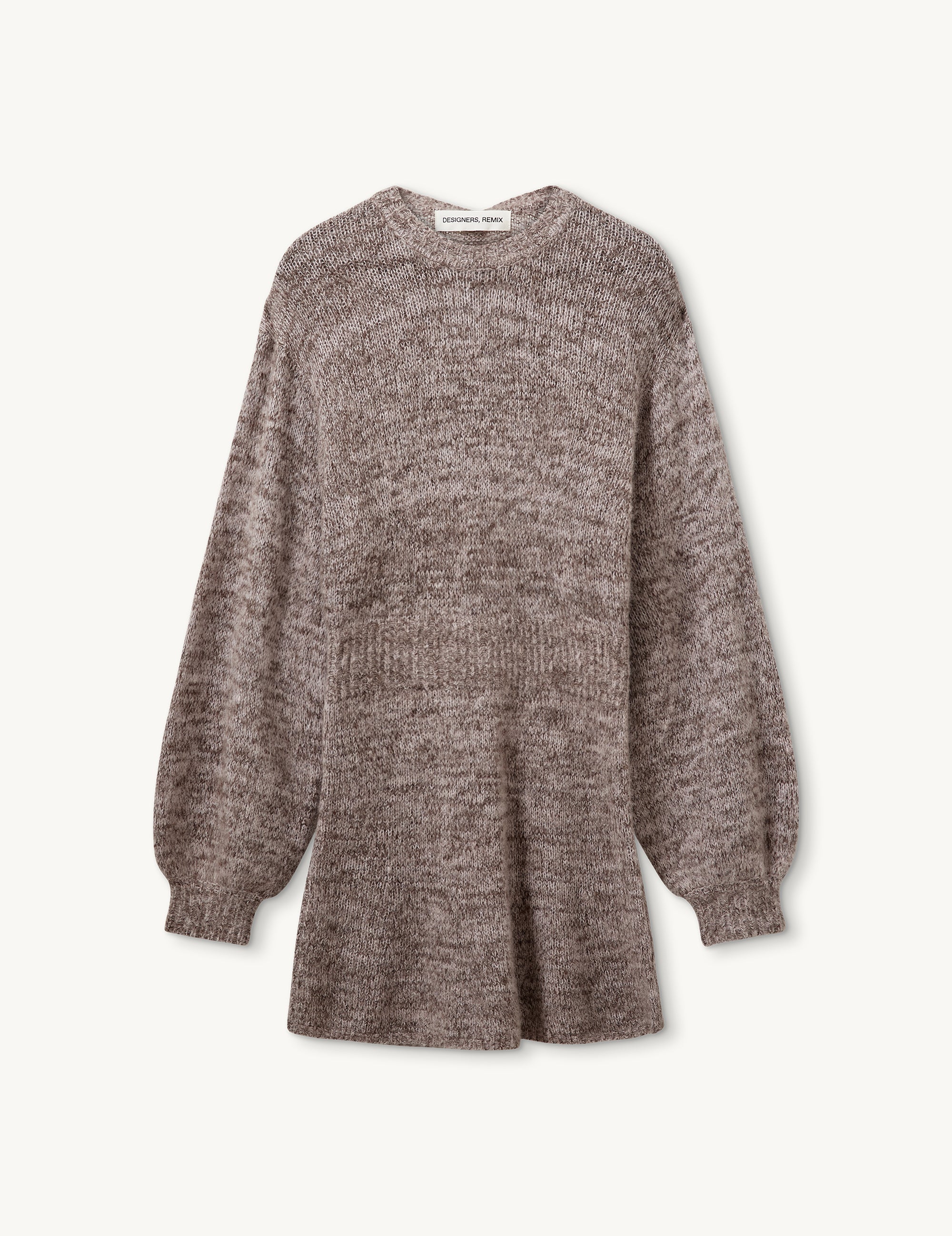 Verona Scarf Short Dress Pastel Pink/Chocolate Mix