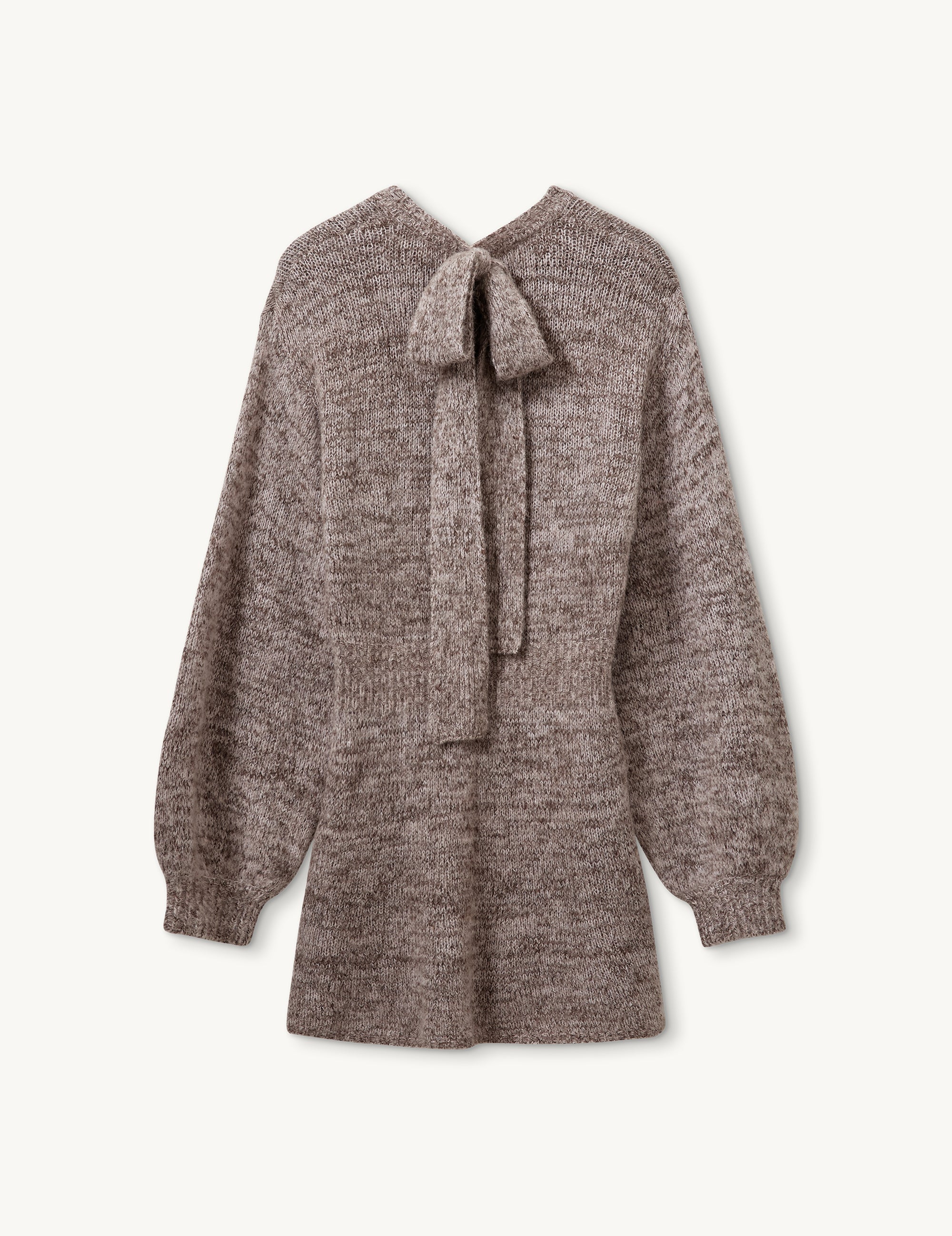 Verona Scarf Short Dress Pastel Pink/Chocolate Mix