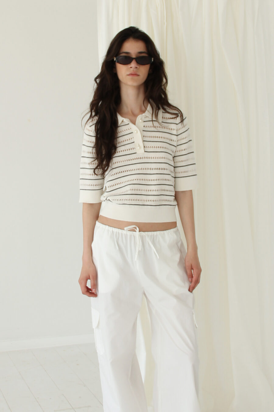 Taliana Stripe Polo Tee